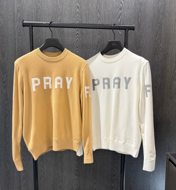 지포어 PRAY 로고 라운드넥 니트 스웨터   GF226